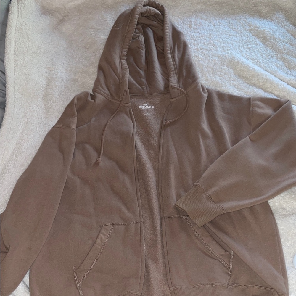 Hollister Chocolate Zip-Up Hoodie